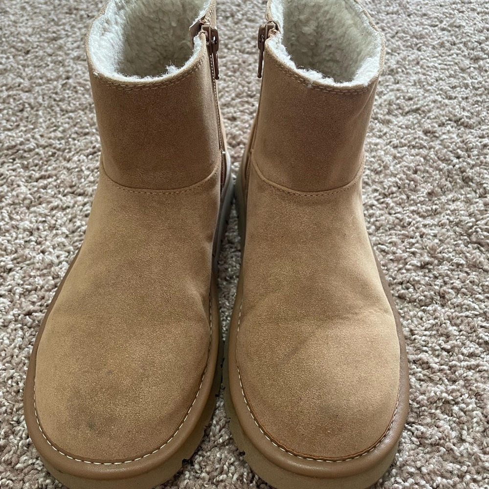 Target Suede Ankle Boots with Shearling Lining